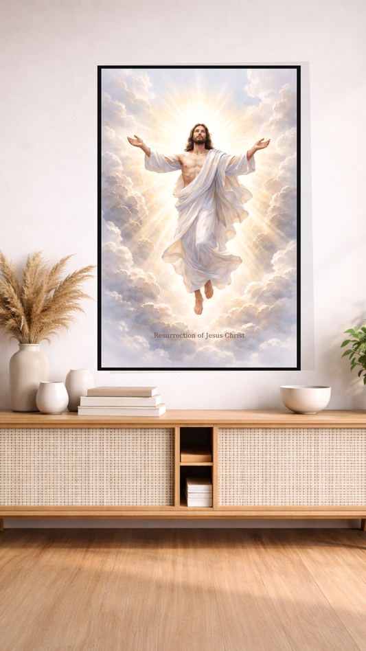 Resurrection of Jesus Christ Wall Art – Christian Easter Decor