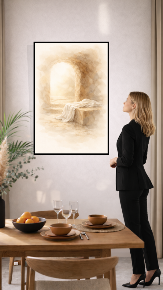 The Empty Tomb Wall Art – Resurrection & Easter Christian Print