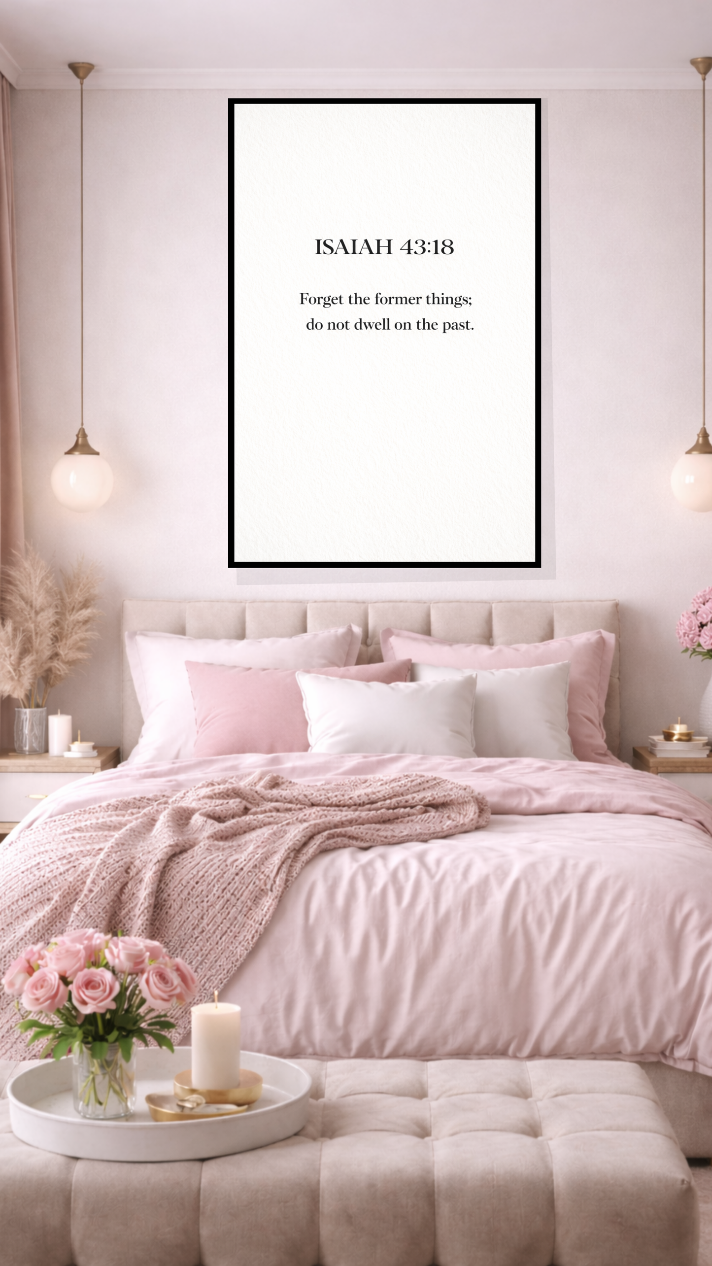 Isaiah 43:18 “Forget the Former Things; Do Not Dwell on the Past” – Christian Printable Scripture Wall Art