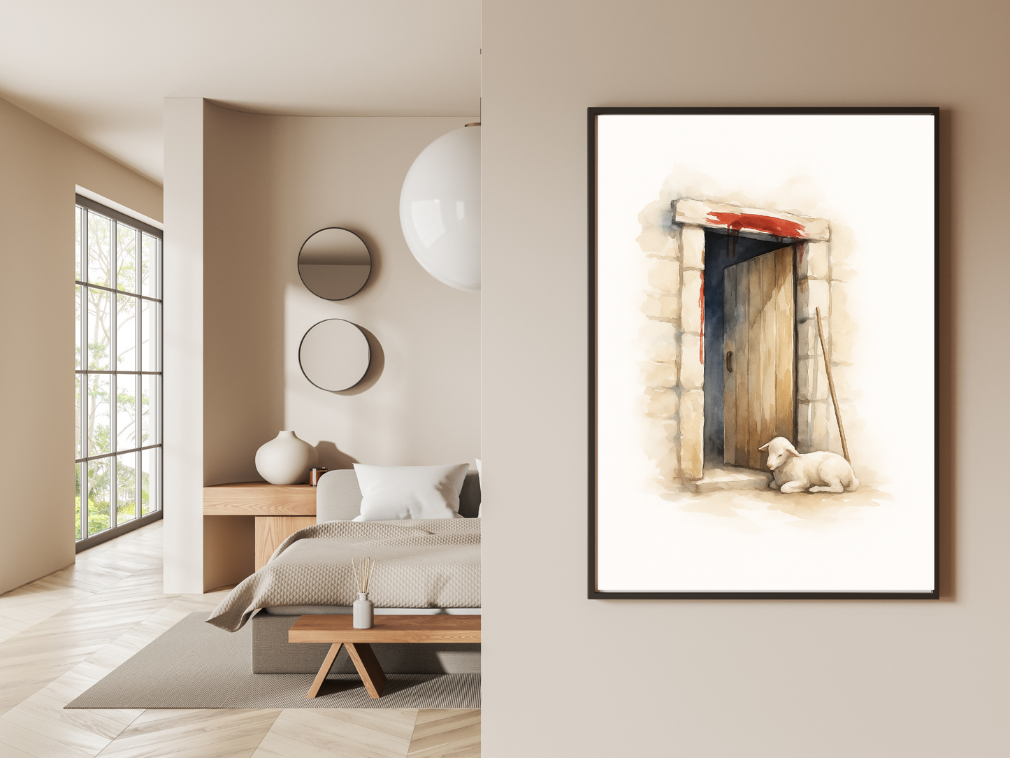 The Passover Door Wall Art – Exodus 12 Biblical Christian Decor