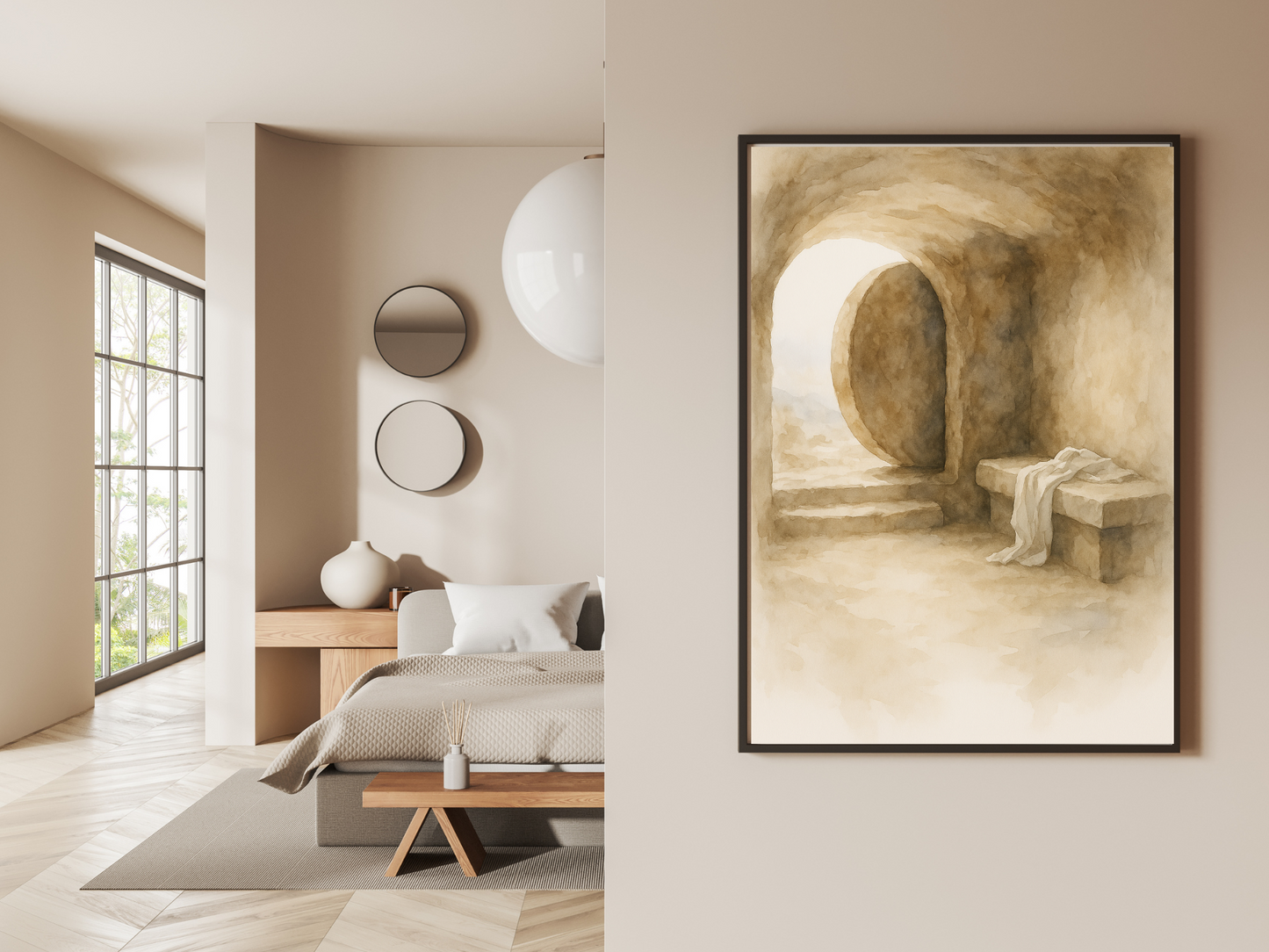 The Empty Tomb Wall Art – Resurrection & Easter Christian Print
