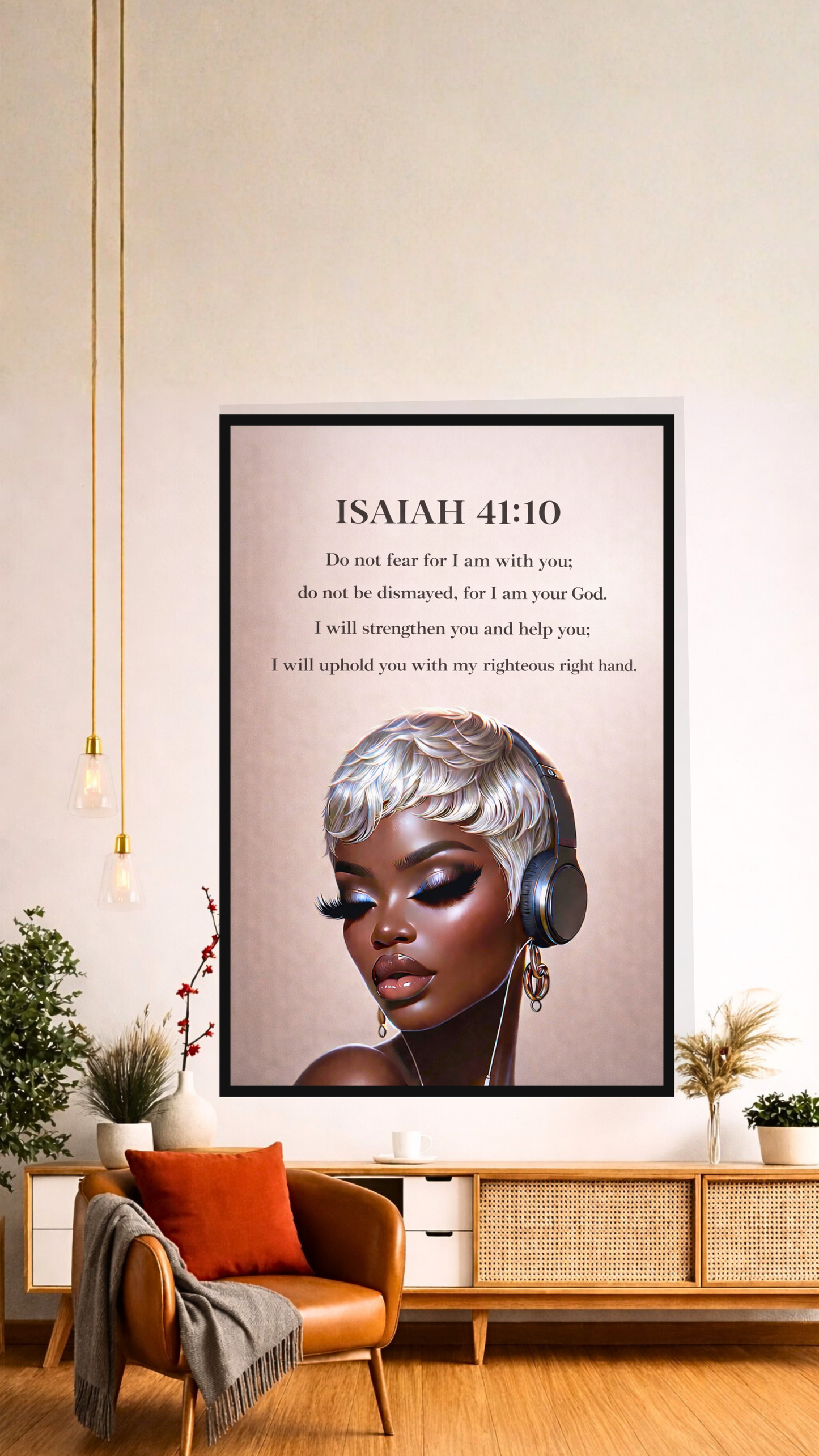 Isaiah 41:10 “Do Not Fear, for I Am with You” – Christian Printable Scripture Wall Art