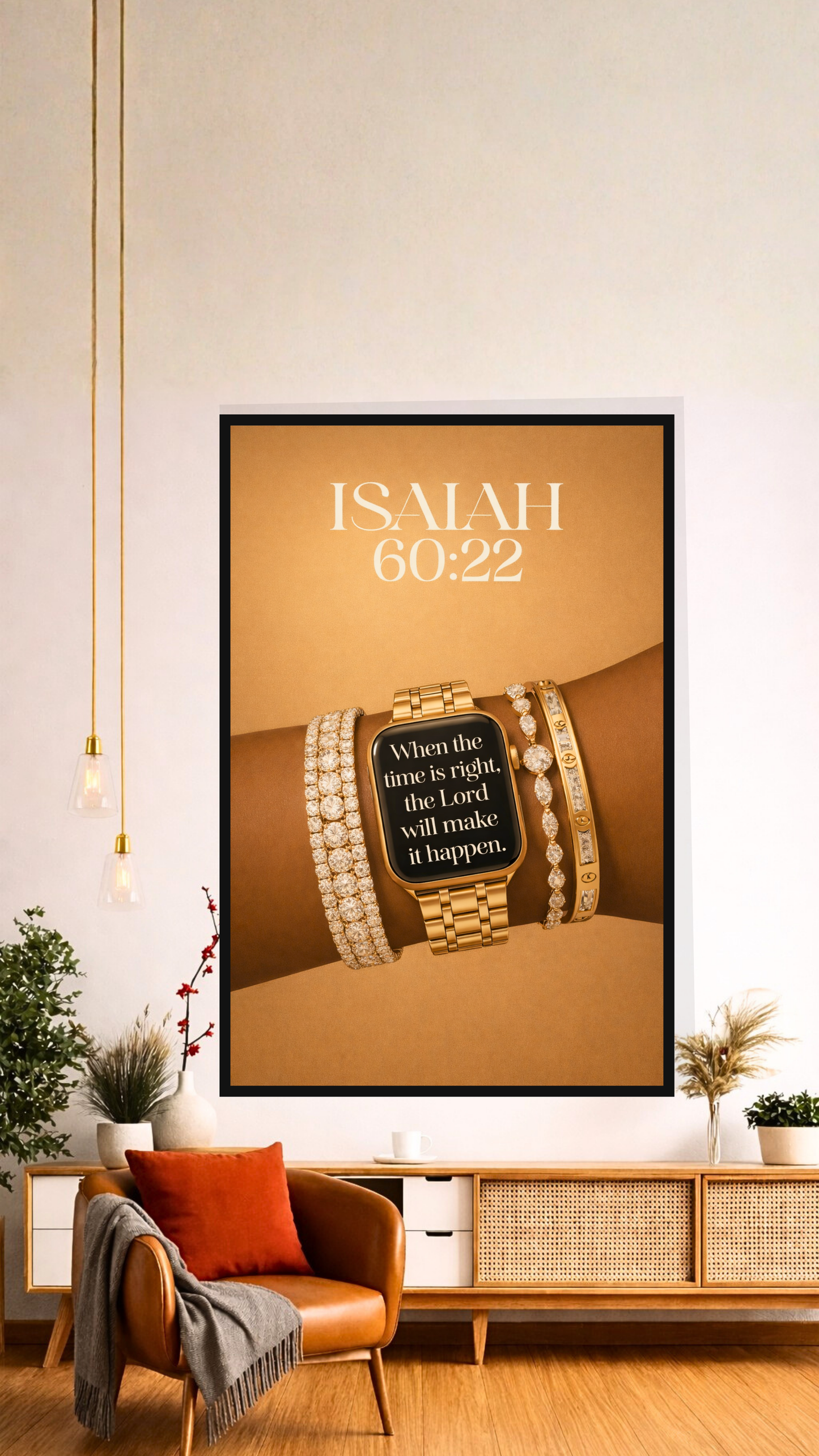 Isaiah 60:22 “When the Time Is Right, I the Lord Will Make It Happen” – Christian Printable Scripture Wall Art