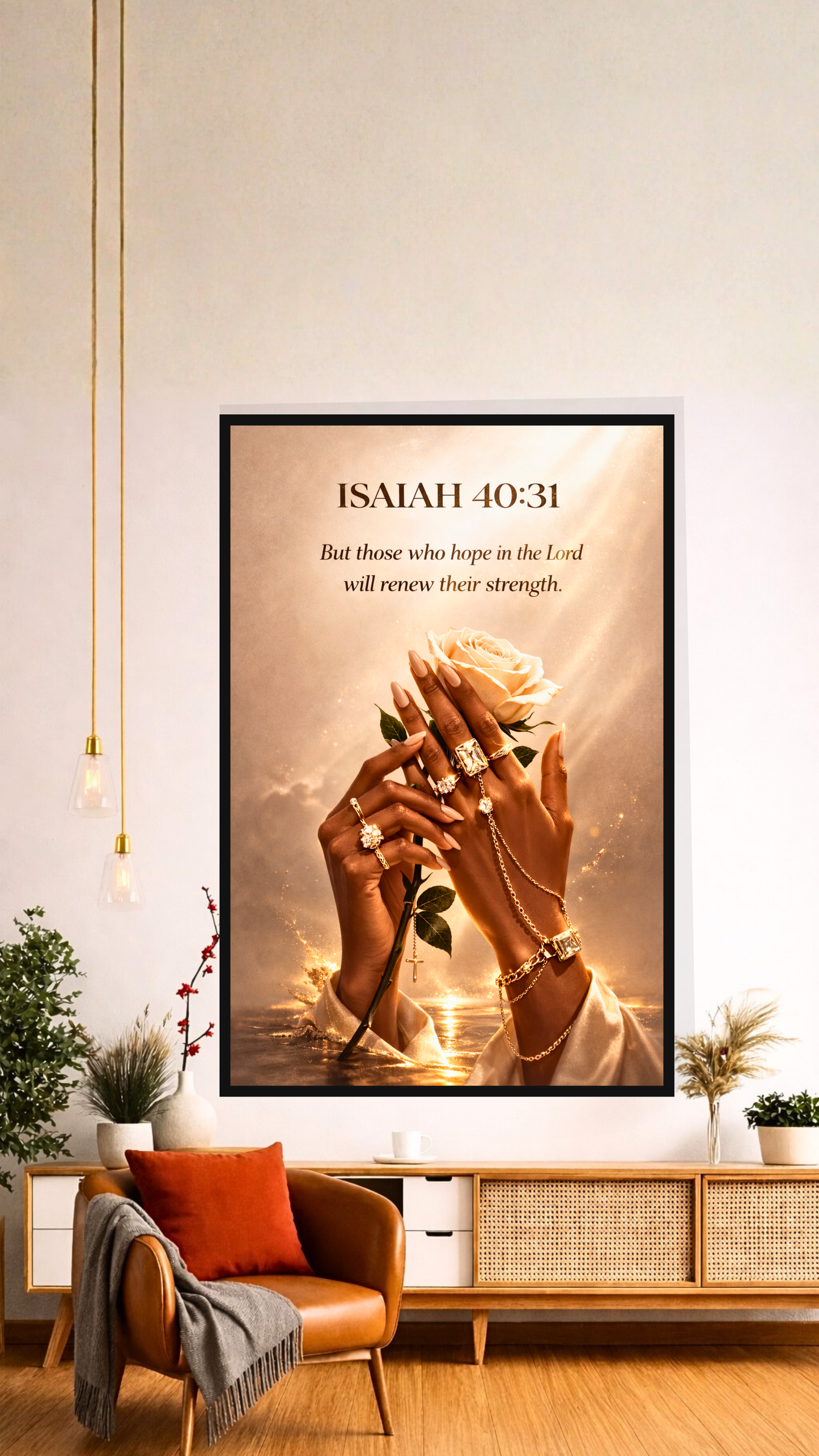 Isaiah 40:31 “Those Who Hope in the Lord Will Renew Their Strength” –Christian Printable Scripture Wall Art