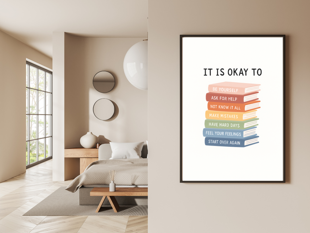 It’s Okay To - Wall Art. Kids Growth Mindset & Classroom Decor | Digital Download