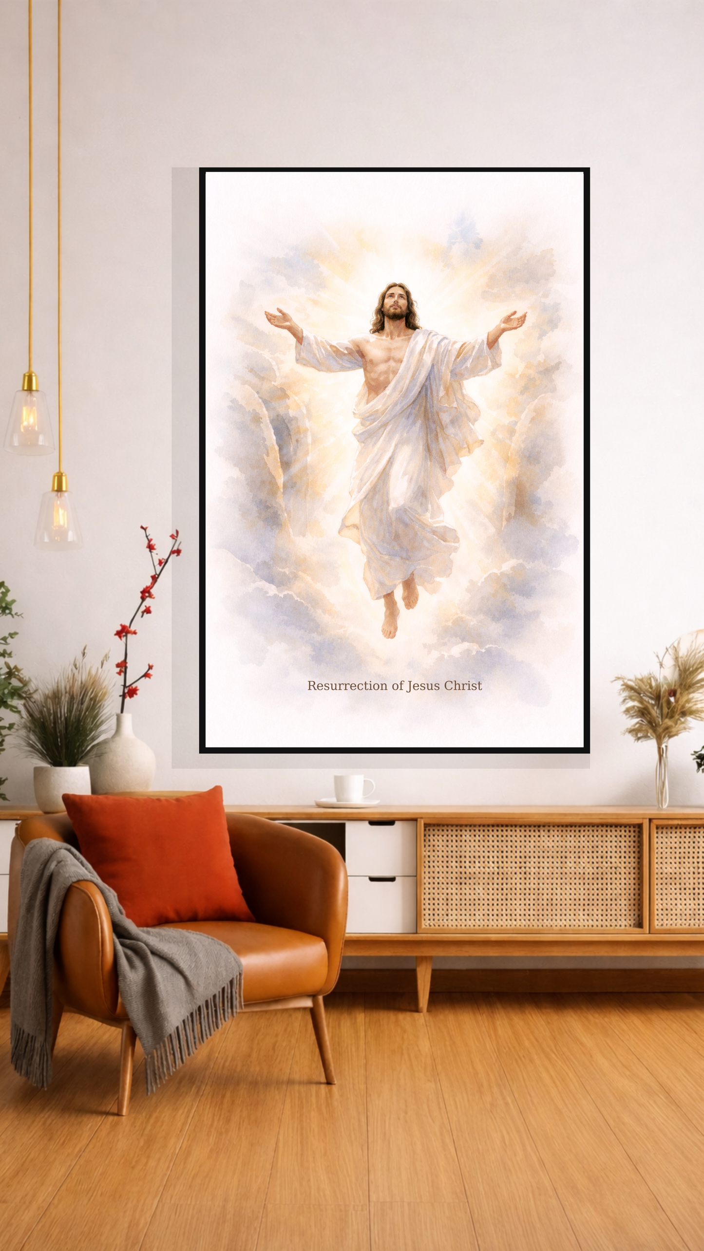 Resurrection of Jesus Christ Wall Art  – Christian Easter Decor