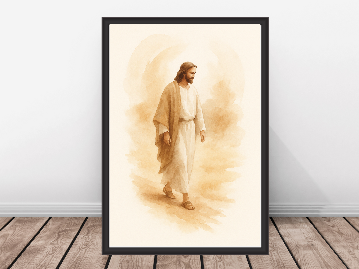 Jesus on the Path – He Is Risen Resurrection Christian Wall Art