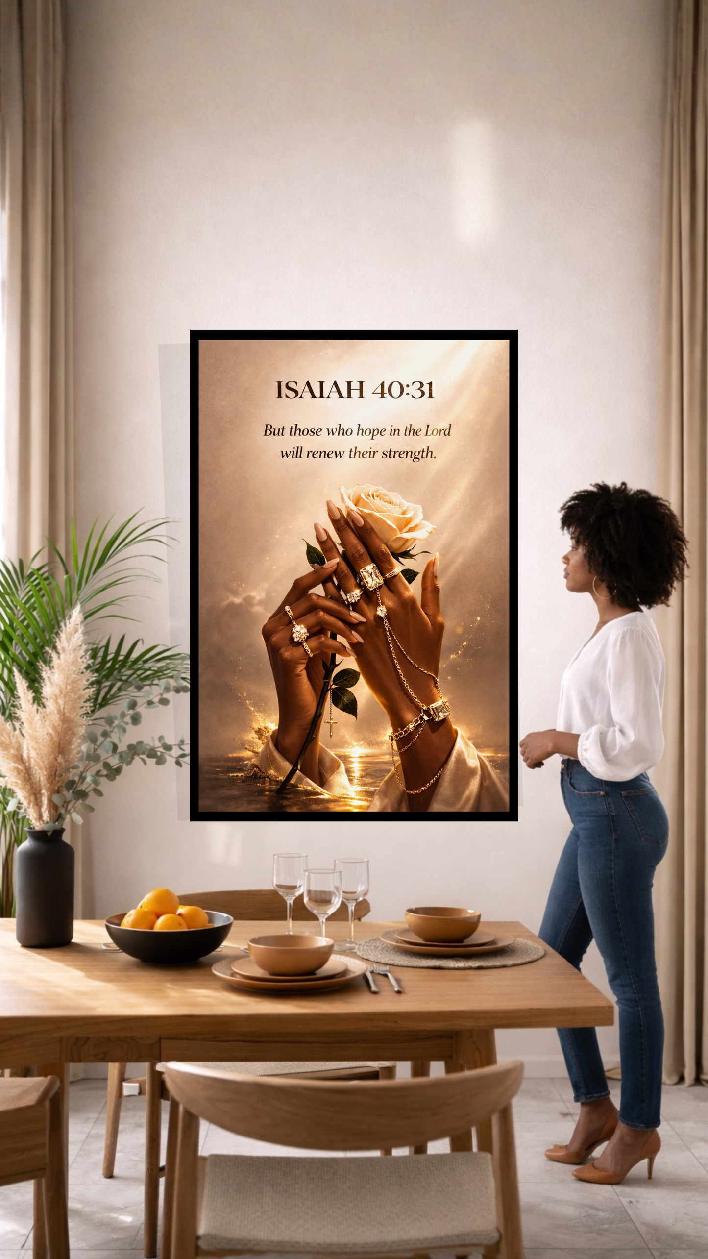 Isaiah 40:31 “Those Who Hope in the Lord Will Renew Their Strength” –Christian Printable Scripture Wall Art