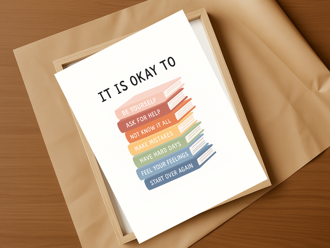 It’s Okay To - Wall Art. Kids Growth Mindset & Classroom Decor | Digital Download