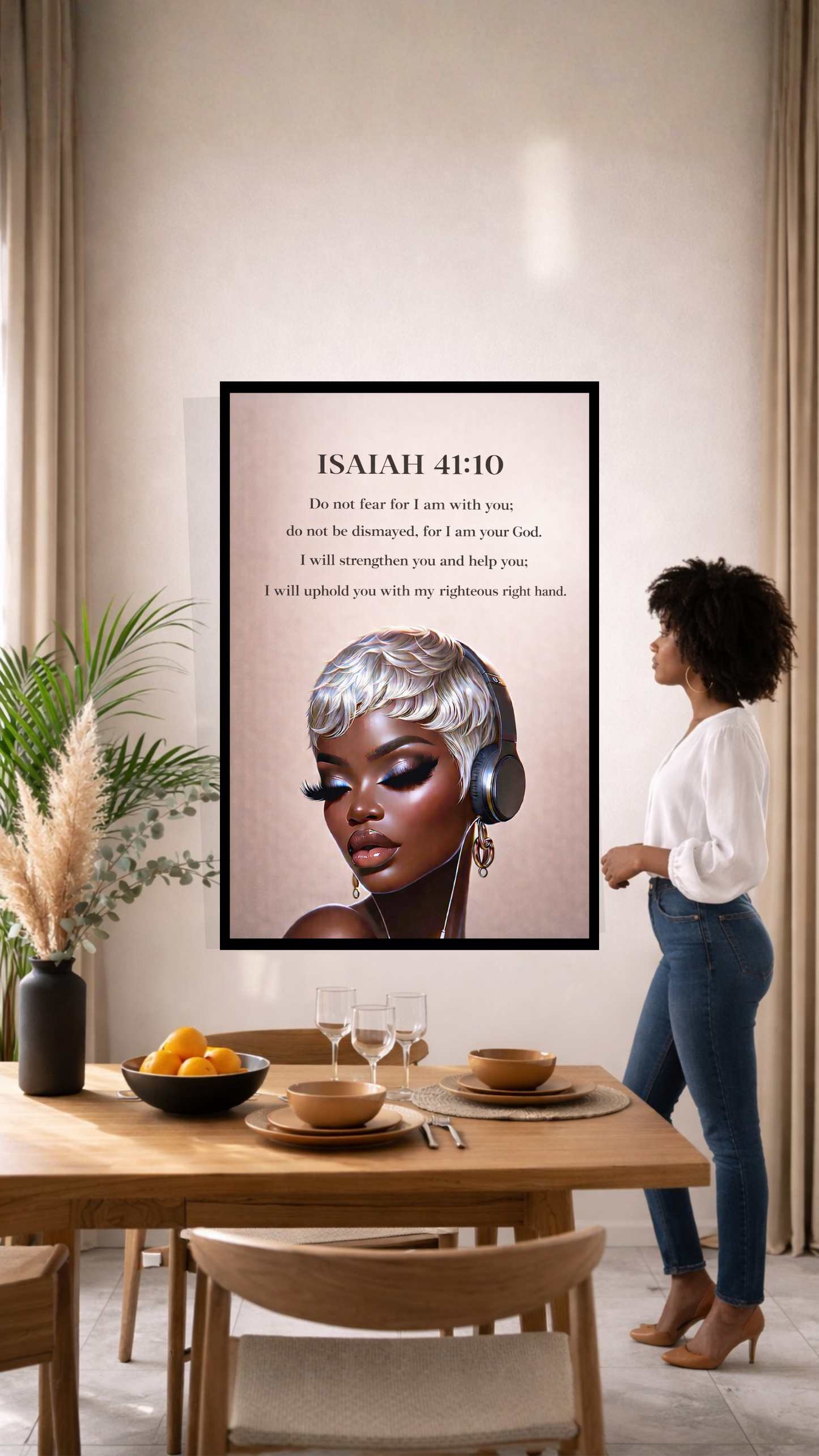 Isaiah 41:10 “Do Not Fear, for I Am with You” – Christian Printable Scripture Wall Art