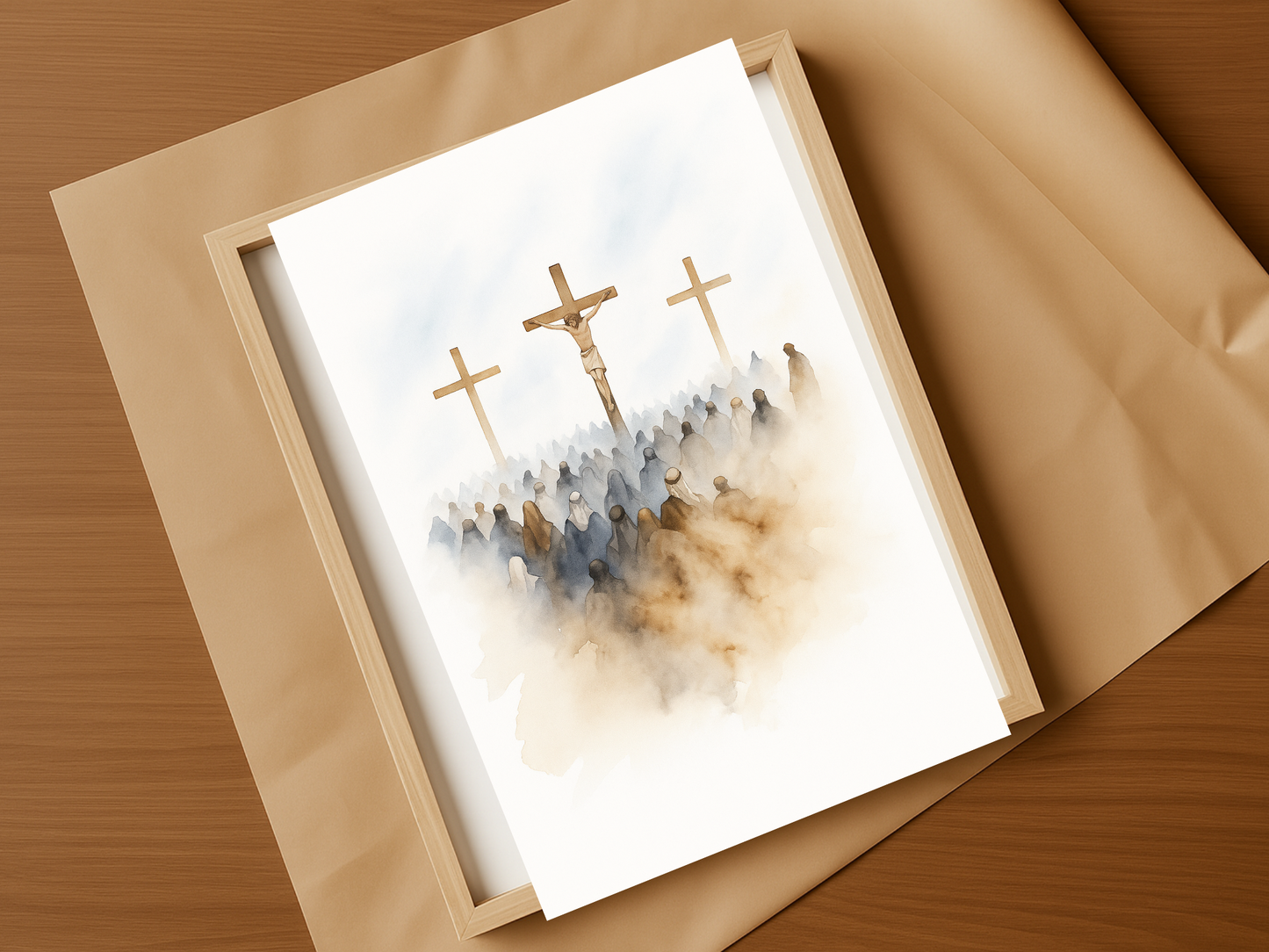 Three Crosses on Calvary – Christian Crucifixion Wall Art & Easter Print