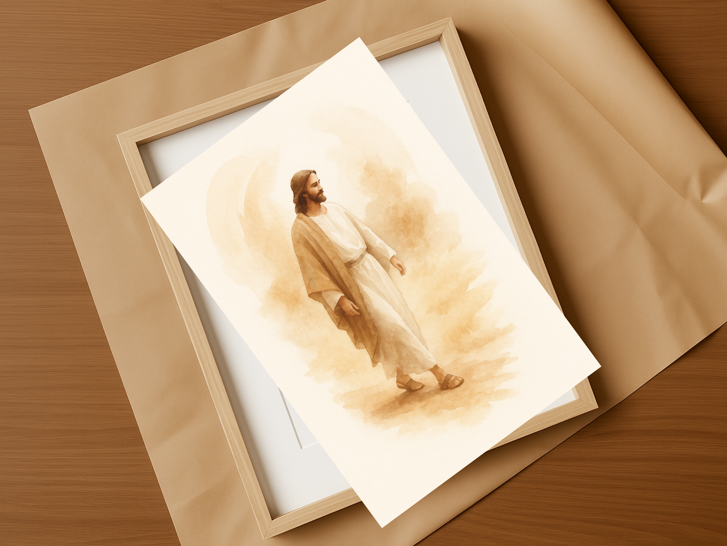 Jesus on the Path – He Is Risen Resurrection Christian Wall Art