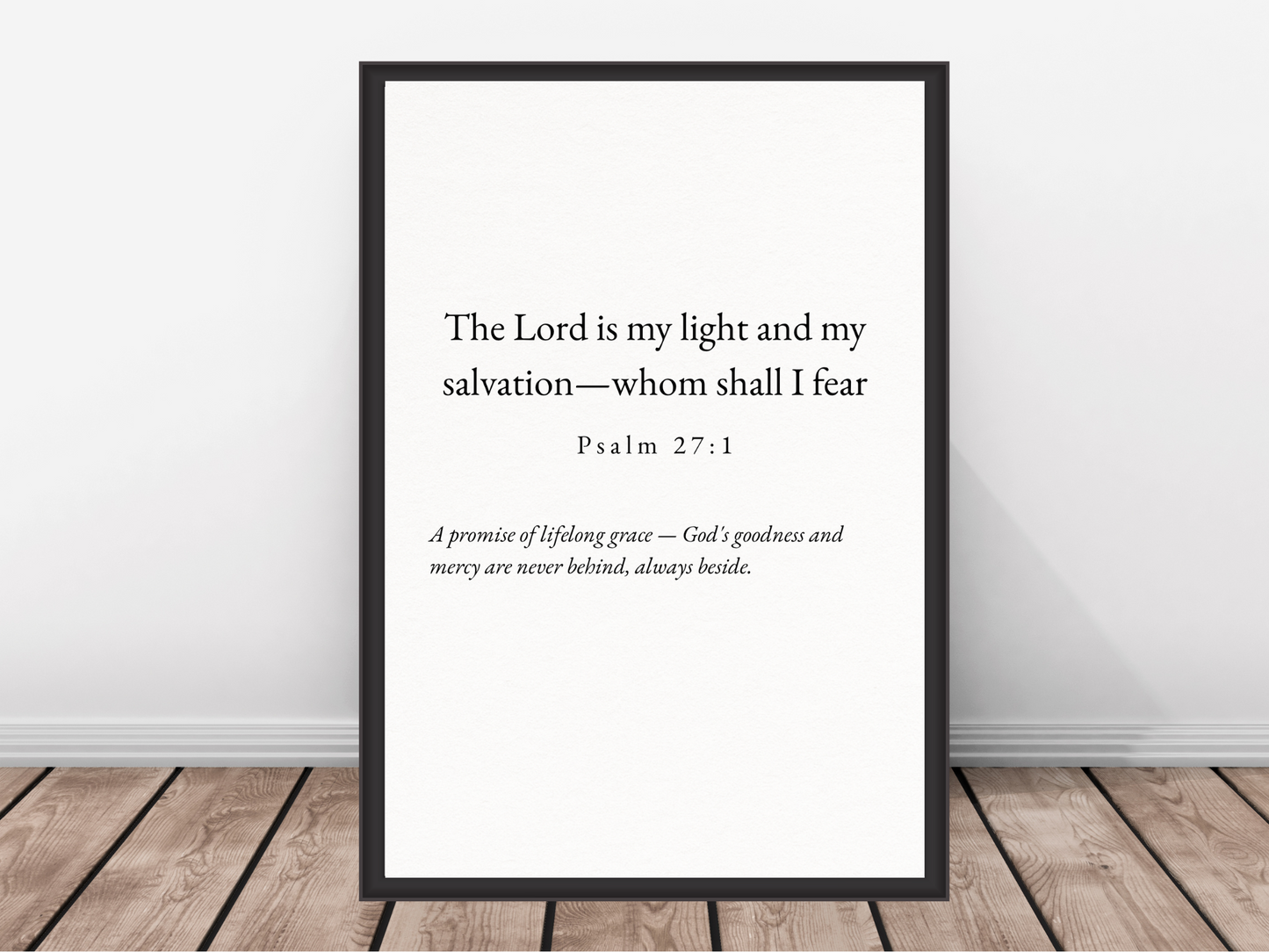 Psalm 27:1 “The Lord Is My Light and My Salvation—Whom Shall I Fear?”  Wall Art Deco