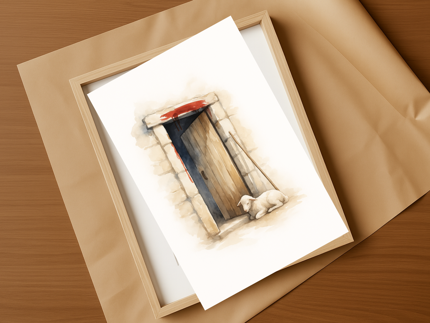 The Passover Door Wall Art – Exodus 12 Biblical Christian Decor