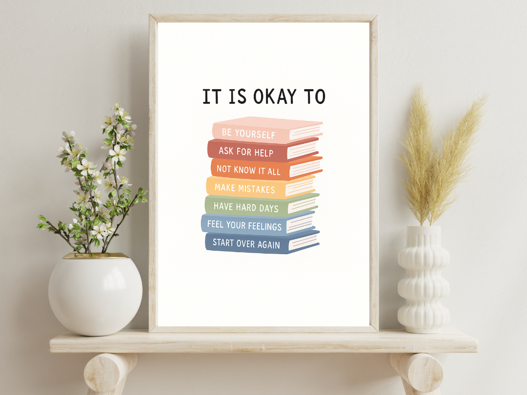 It’s Okay To - Wall Art. Kids Growth Mindset & Classroom Decor | Digital Download