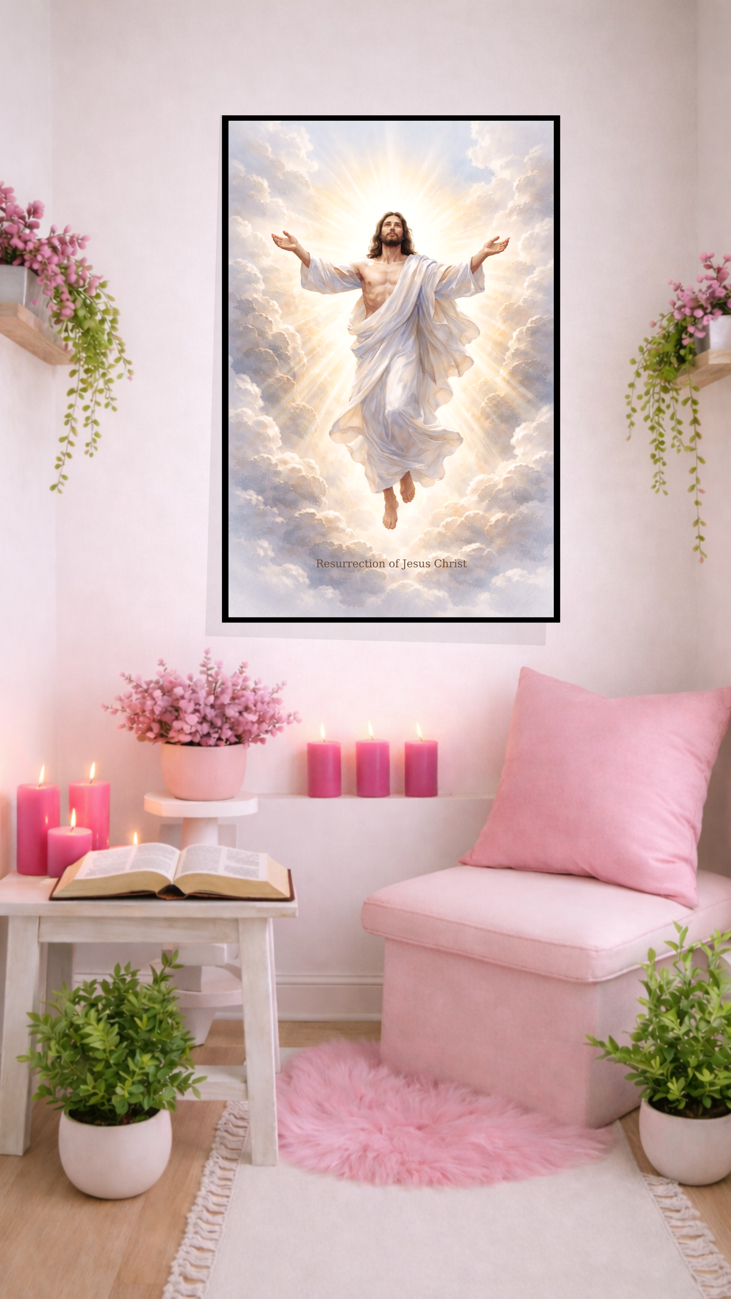 Resurrection of Jesus Christ Wall Art  – Christian Easter Decor
