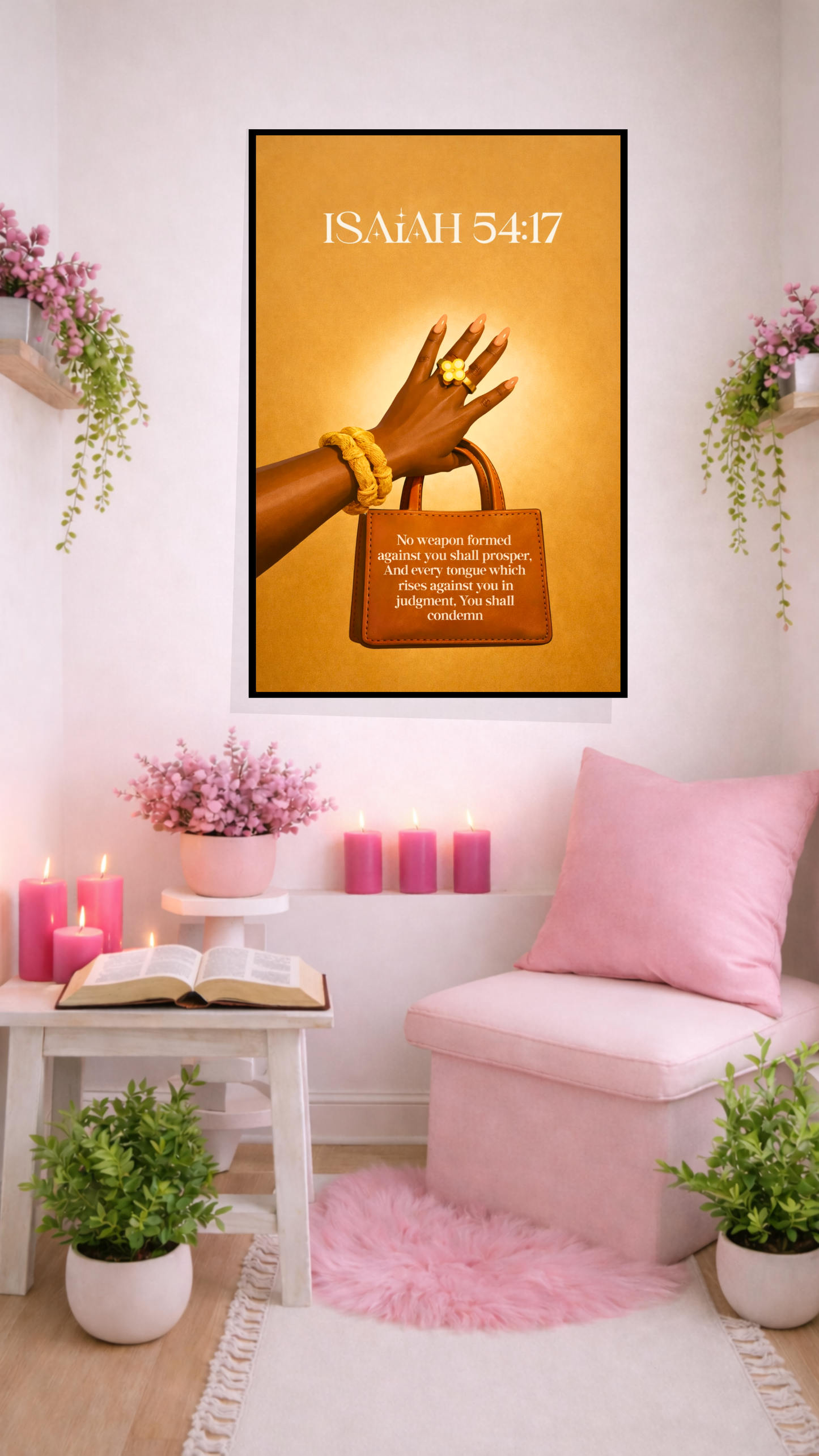 Isaiah 54:17 “No Weapon Formed Against You Shall Prosper” – Bible Verse Wall Art