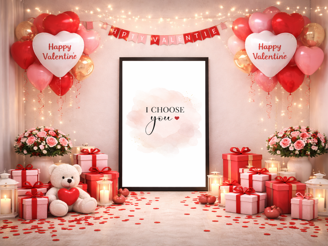 I Choose You Wall Art – Romantic Valentine’s Quote & Couple Gift | Digital Download