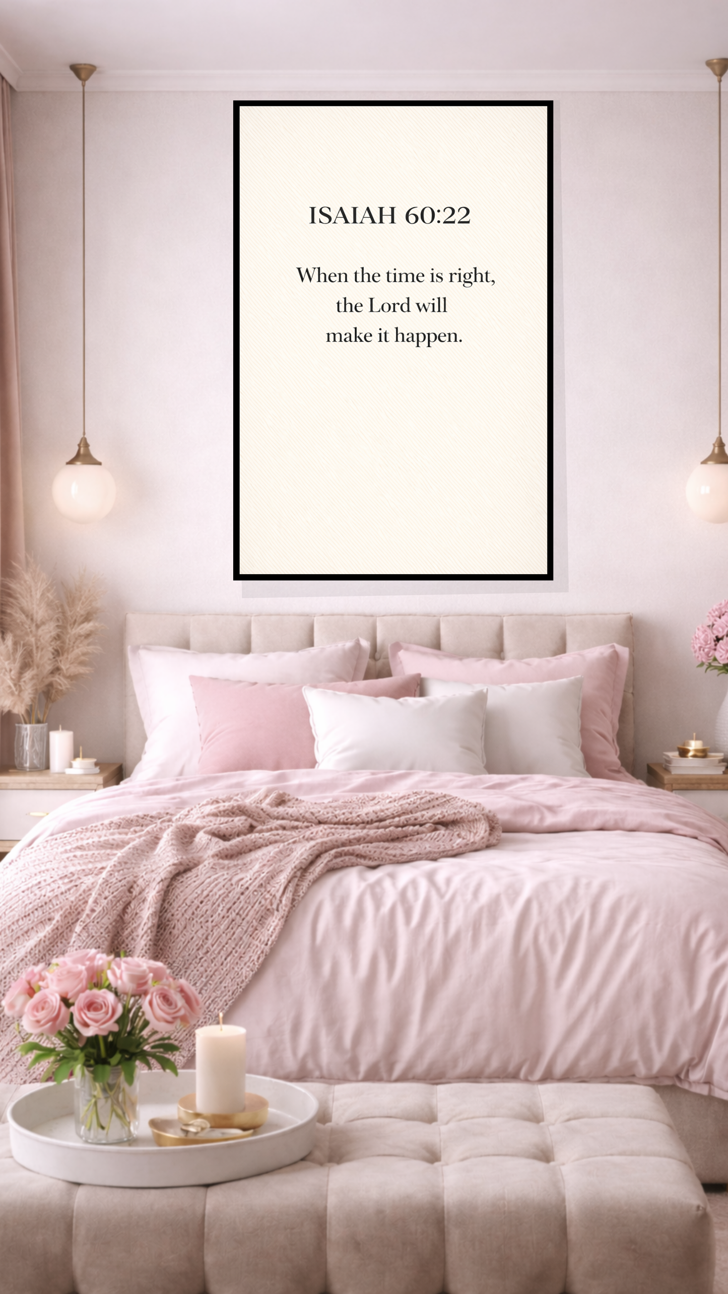 Isaiah 60:22 “When the Time Is Right, I the Lord Will Make It Happen” – Christian Printable Scripture Wall Art