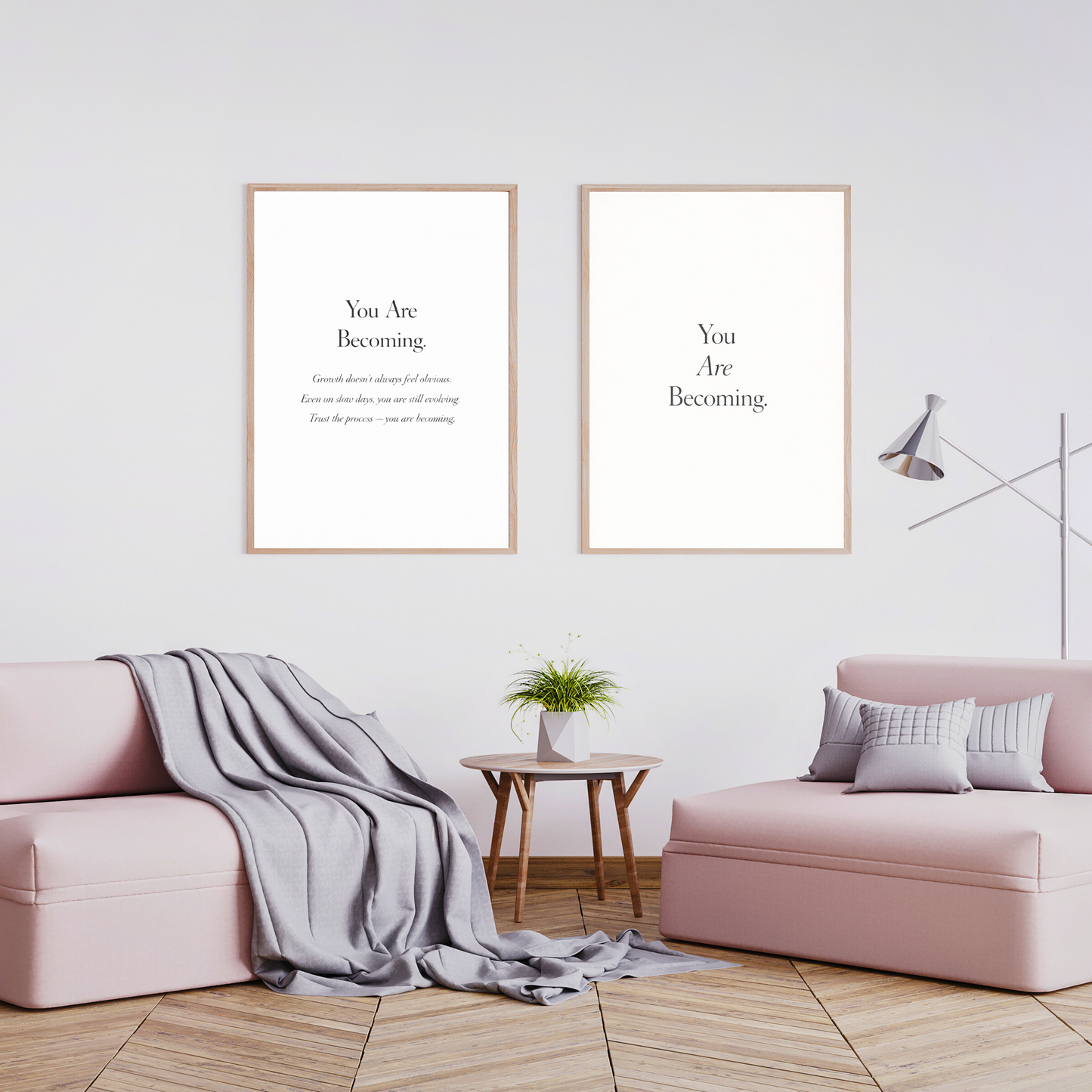 You Are Becoming – Motivational Quote & Self-Growth  Wall Art Decor