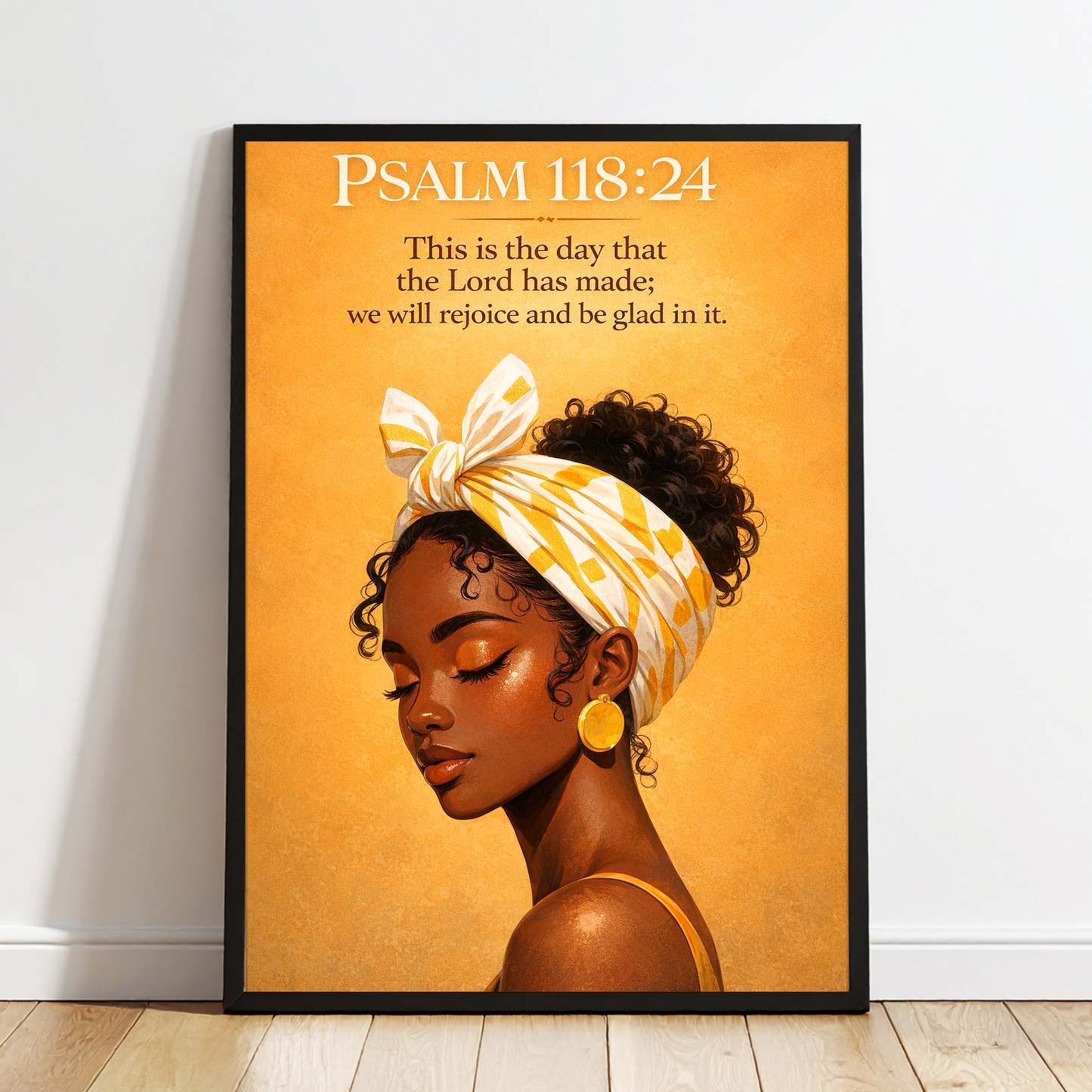 Psalm 118:24 "This Is the Day That the Lord Has Made” Bible Verse Wall Art - Home Deco