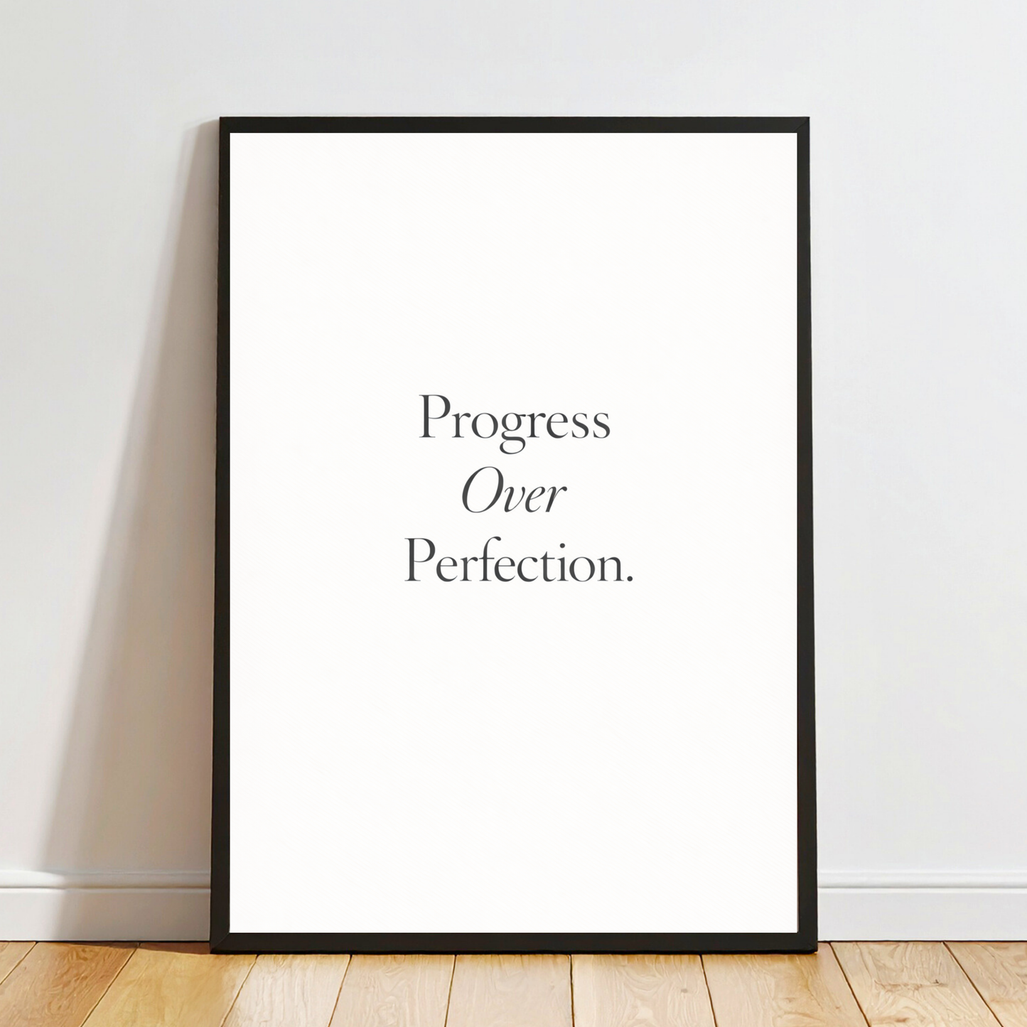 Progress Over Perfection – Motivational Quote Wall Art