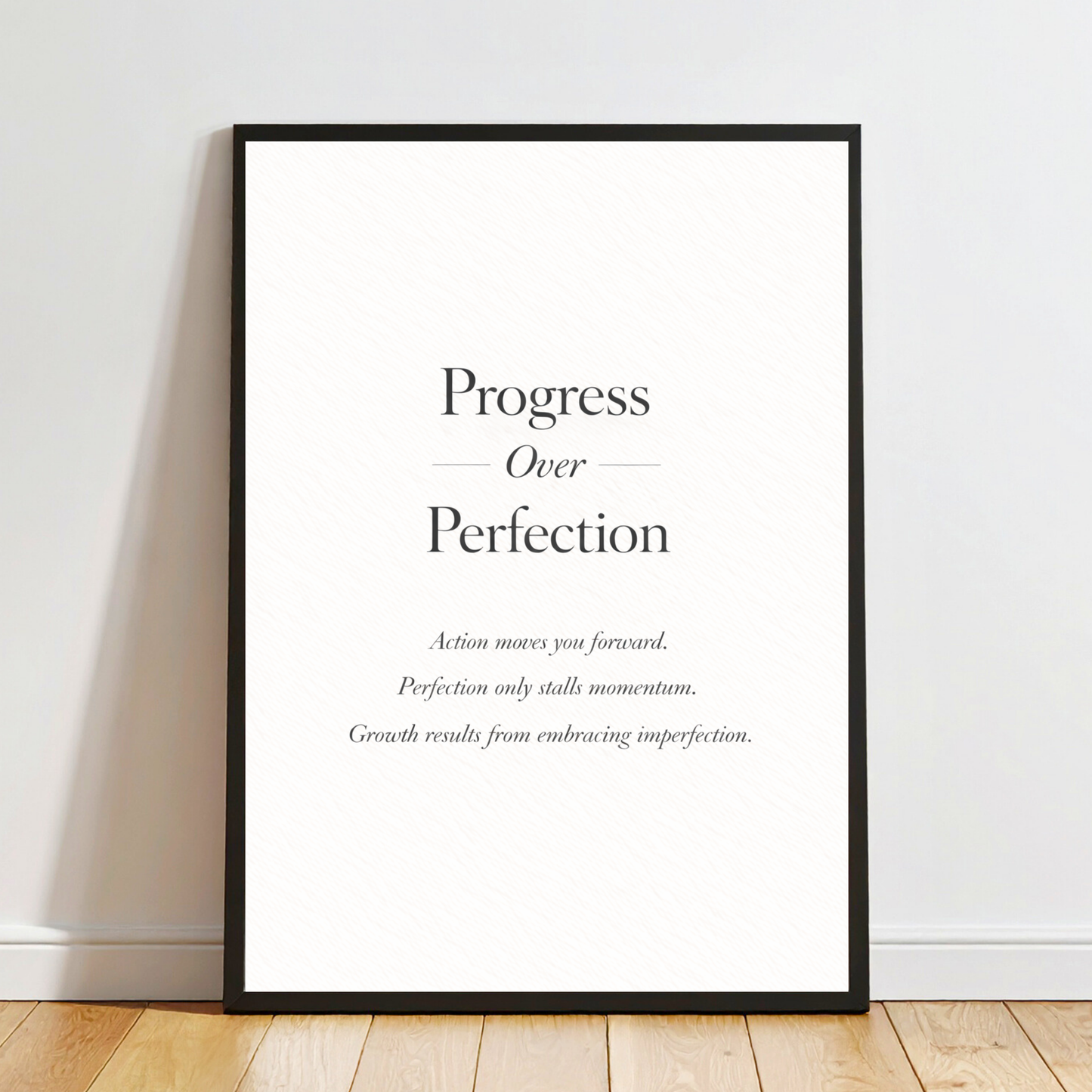 Progress Over Perfection – Motivational Quote Wall Art