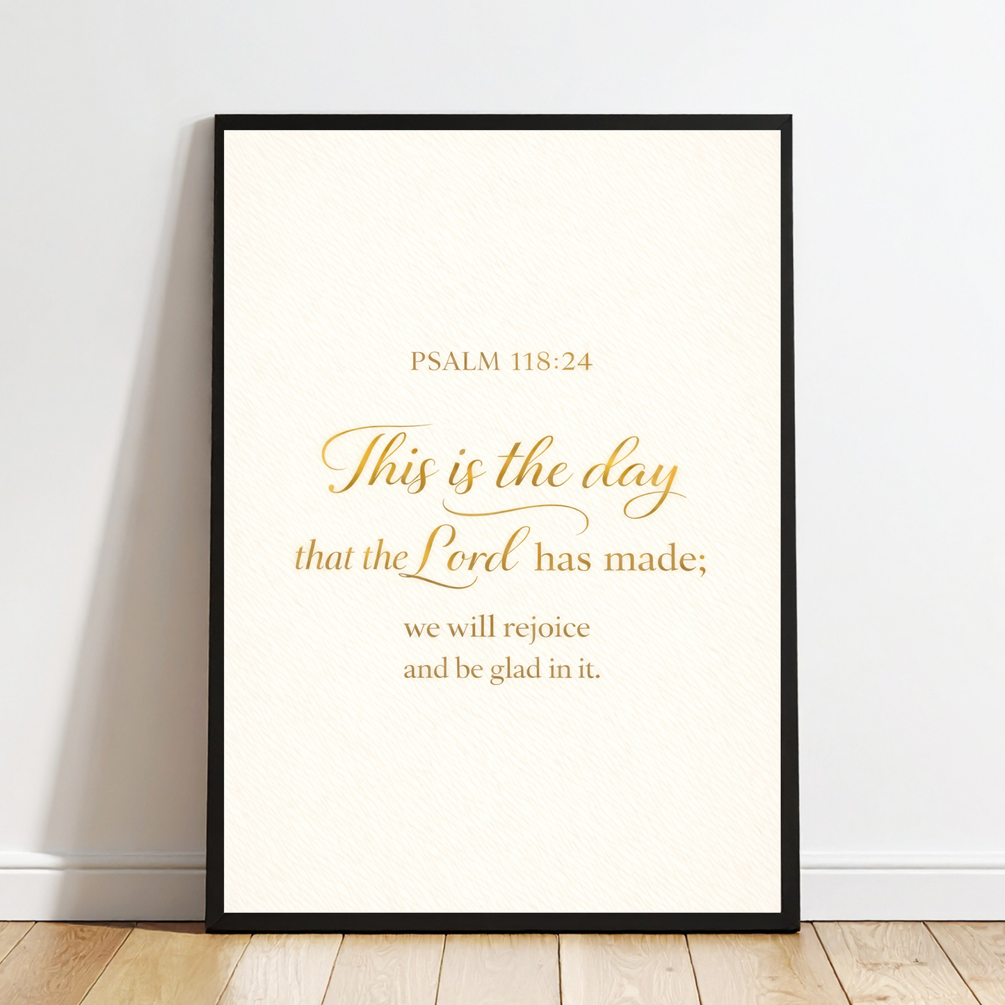 Psalm 118:24 "This Is the Day That the Lord Has Made” Bible Verse Wall Art - Home Deco