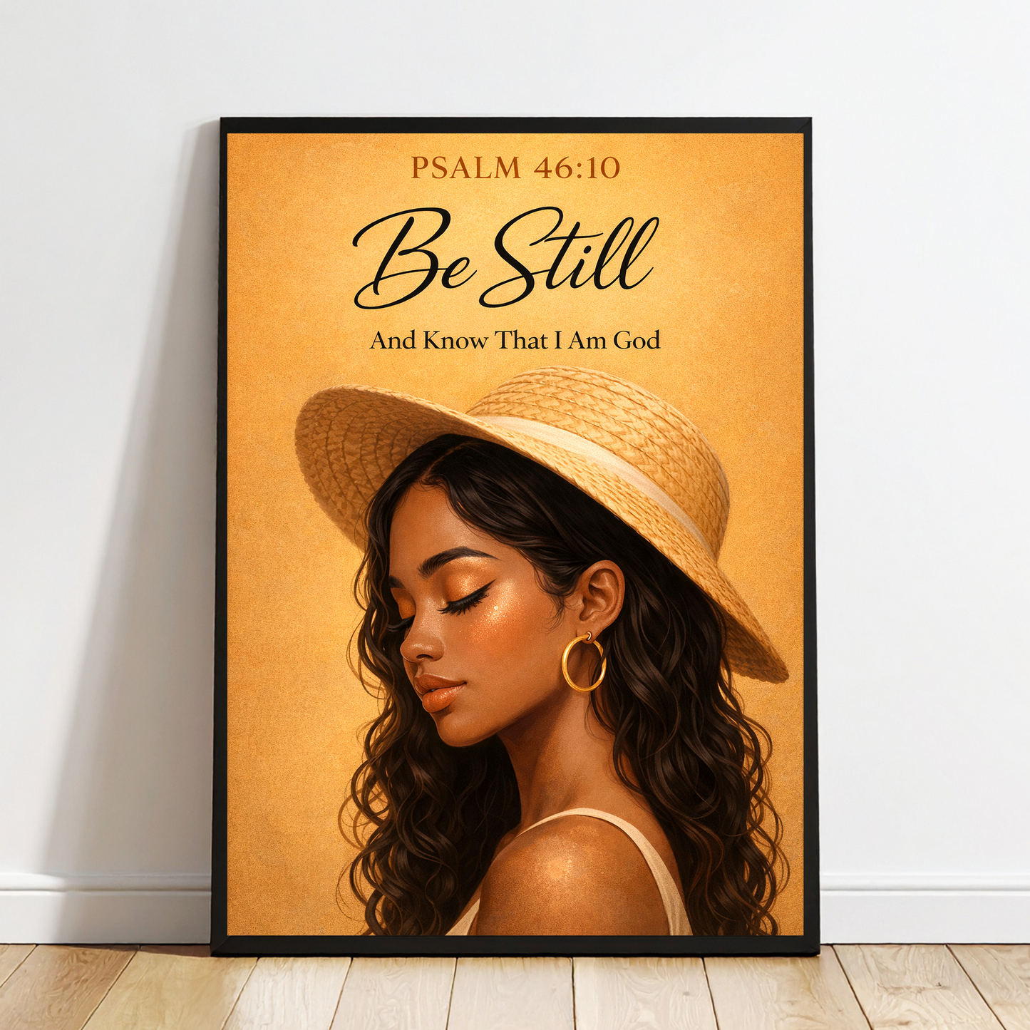 Psalm 46:10 “Be Still and Know That I Am God” Scripture Wdall Art - Home Decor