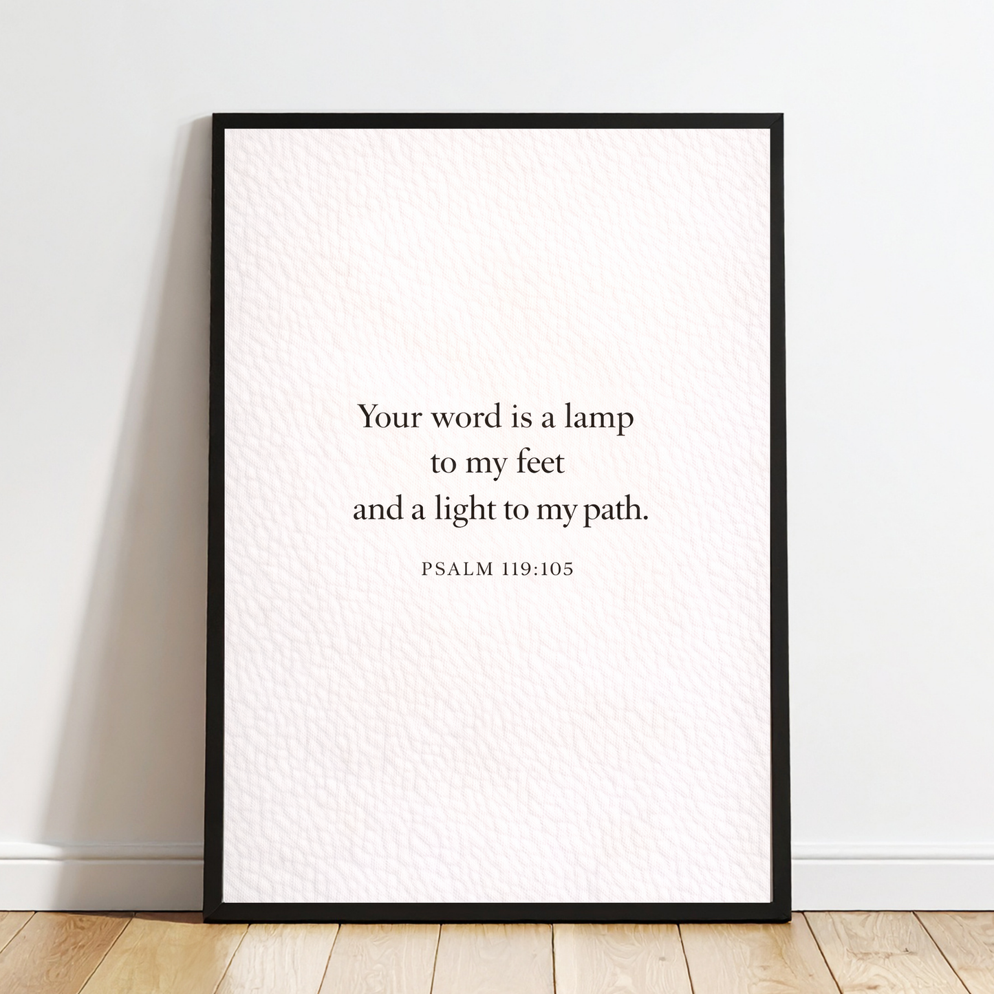 Psalm 119:105 “Your Word Is a Lamp to My Feet” Bible Verse Wall Art – Christian Home Decor