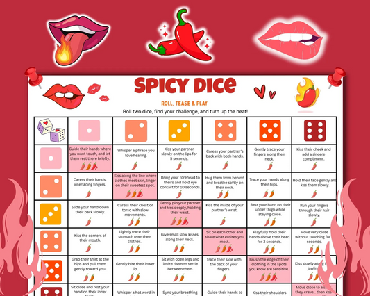 Spicy Dice – Couples Foreplay Game for Fun & Intimacy | Digital Download