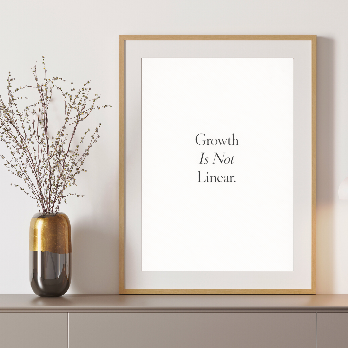 Growth Is Not Linear – Mental Health Quote & Motivational Print