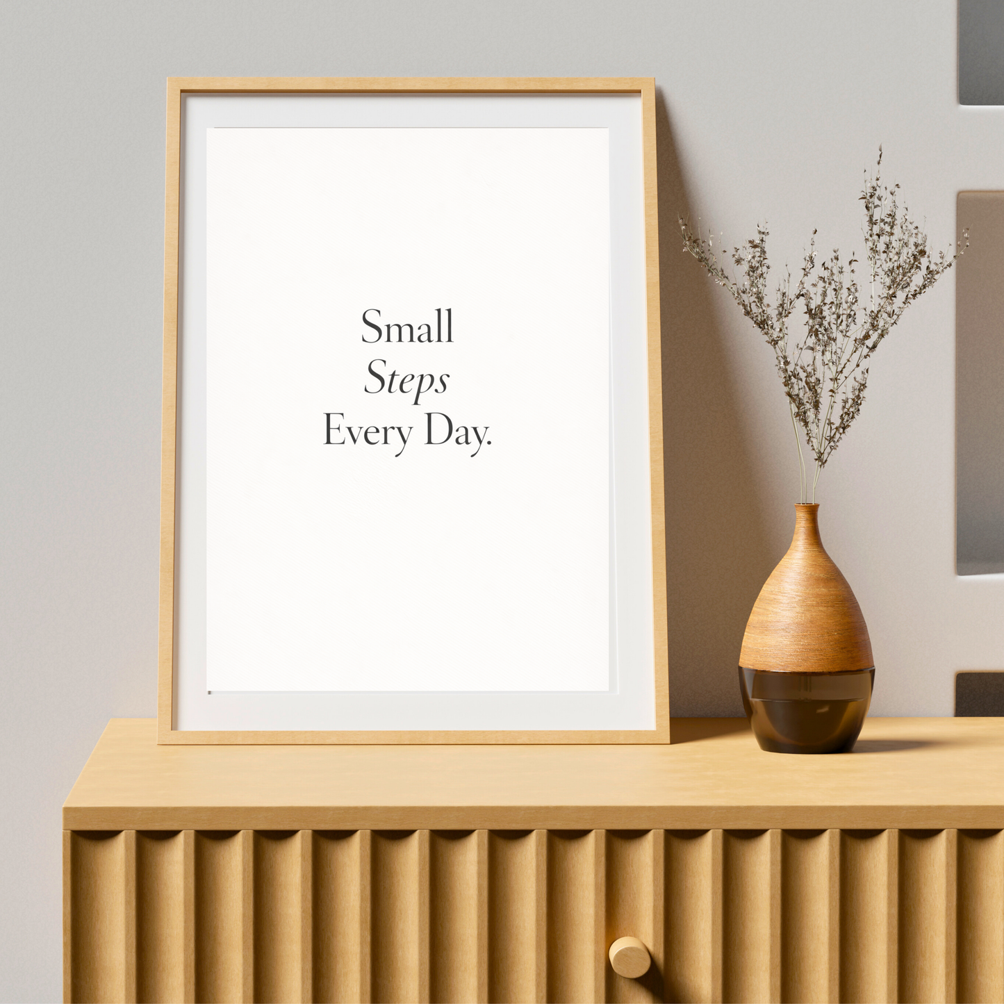 Small Steps Every Day – Motivational Quote Wall Deco
