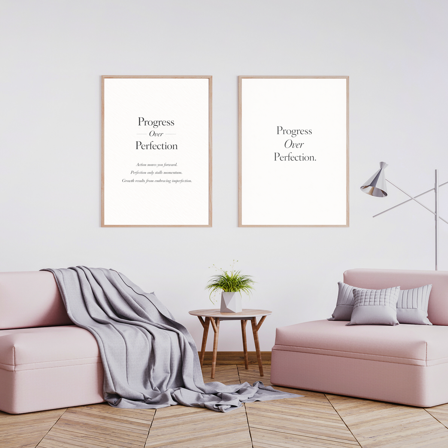 Progress Over Perfection – Motivational Quote Wall Art